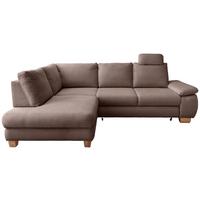 Eckschlafsofa Positano Graubraun S: 206x261 Cm - Wildeiche/Graubraun, MODERN, Textil (206/261cm) - Livetastic