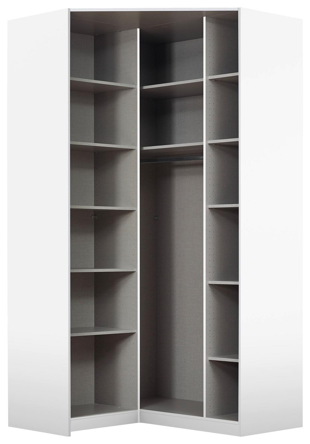 Eckschrank B: 117 Cm Alabama, Weiß - Weiß, MODERN, Holzwerkstoff (117/229/117cm) - Rauch Möbel