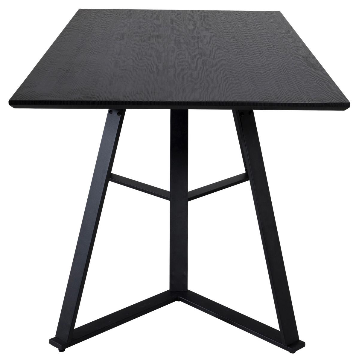 Esstisch Marina - Schwarz, Design, Holzwerkstoff/Metall (180/90/75cm) - Livetastic
