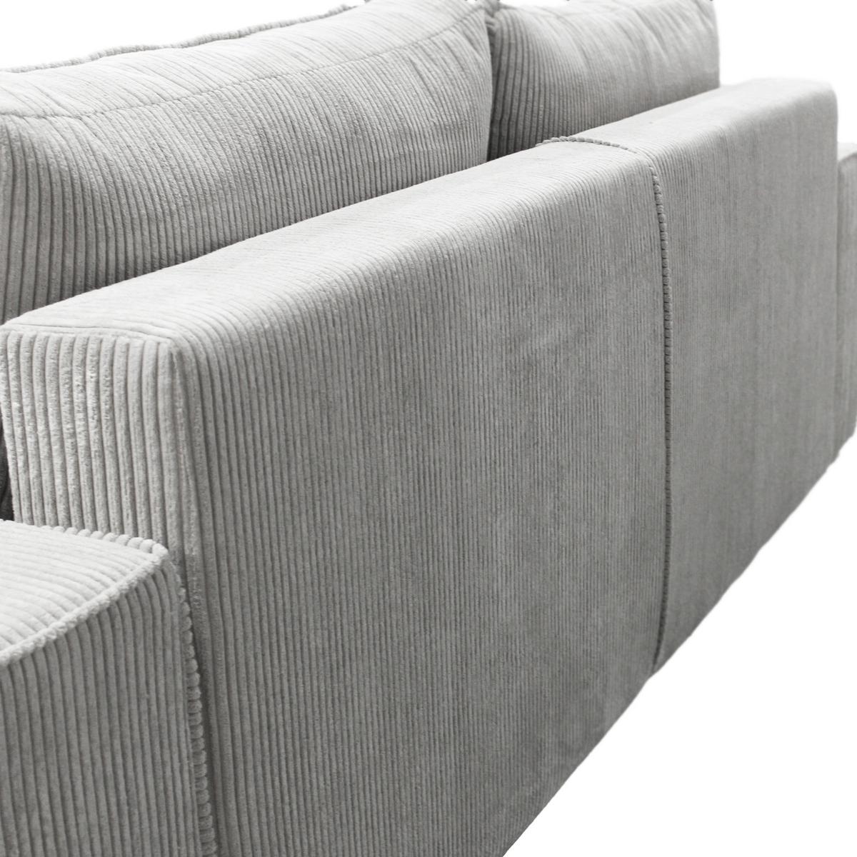 Schlafsofa Loft Grau B: 255cm - Schwarz/Grau, Design, Textil (255/90/97cm) - MID.YOU