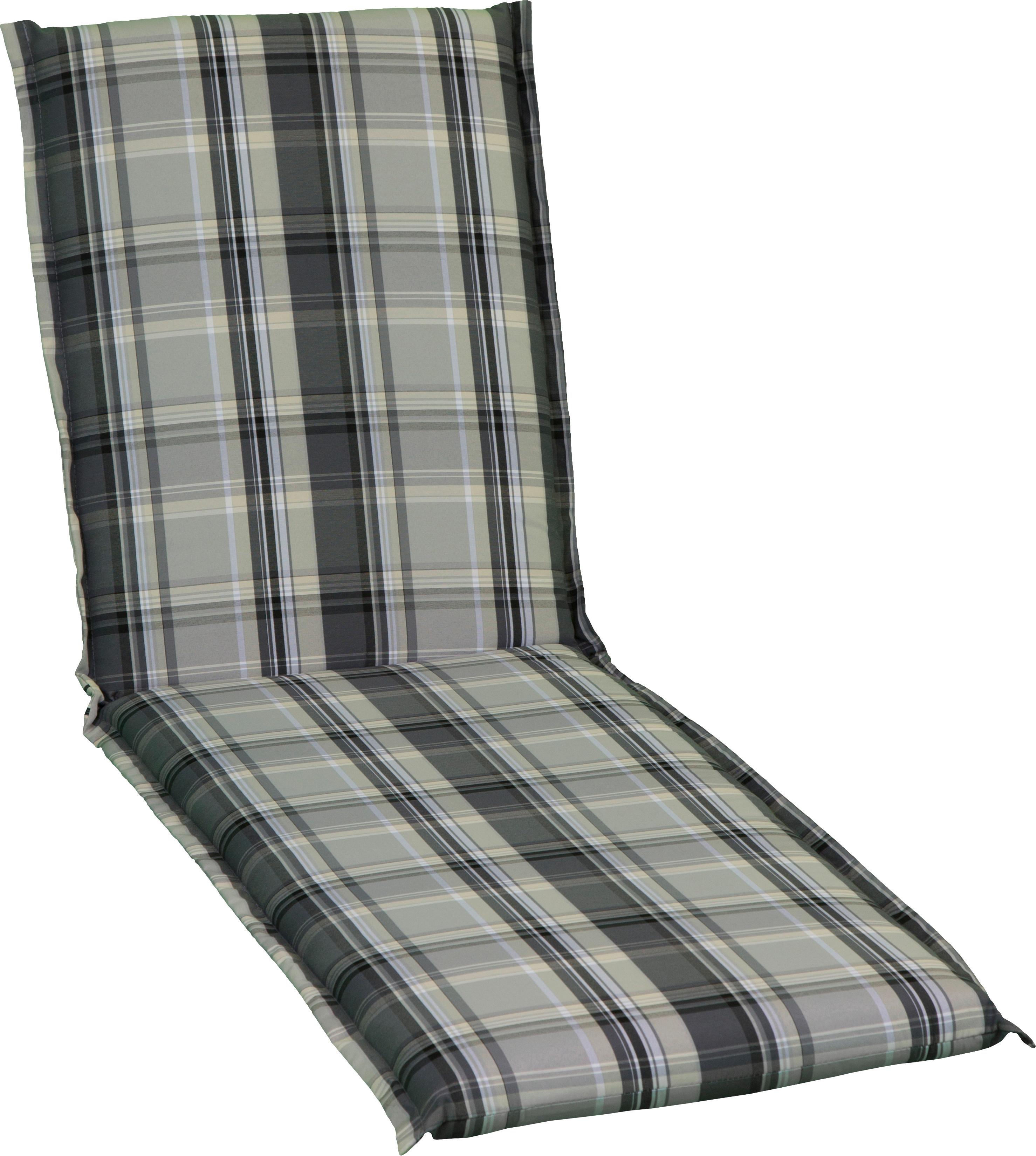 Liegenauflage in Beige mit Karos