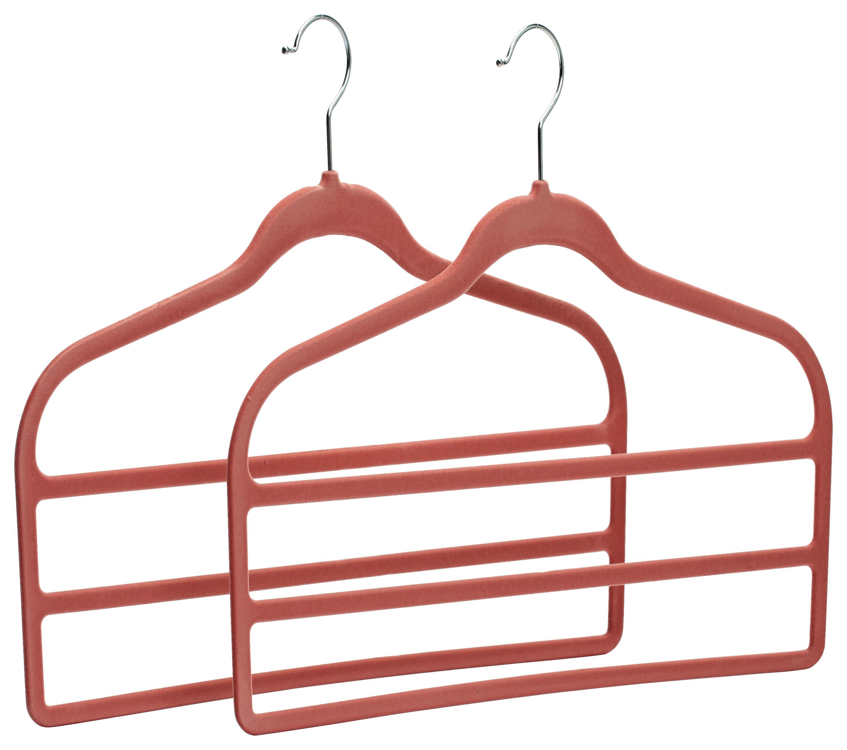 Hosenbügel Comfort - Altrosa, Basics, Kunststoff/Metall (32/42cm) - Homezone