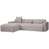 Ecksofa mit Zierkissen Pearl Taupe 196x303 cm - Taupe/Schwarz, Design, Textil (196/303cm) - Livetastic