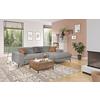 Ecksofa mit Schlaffunktion & Bettkasten Kitty Hellgrau - Hellgrau/Schwarz, Design, Textil (244/166cm) - Livetastic