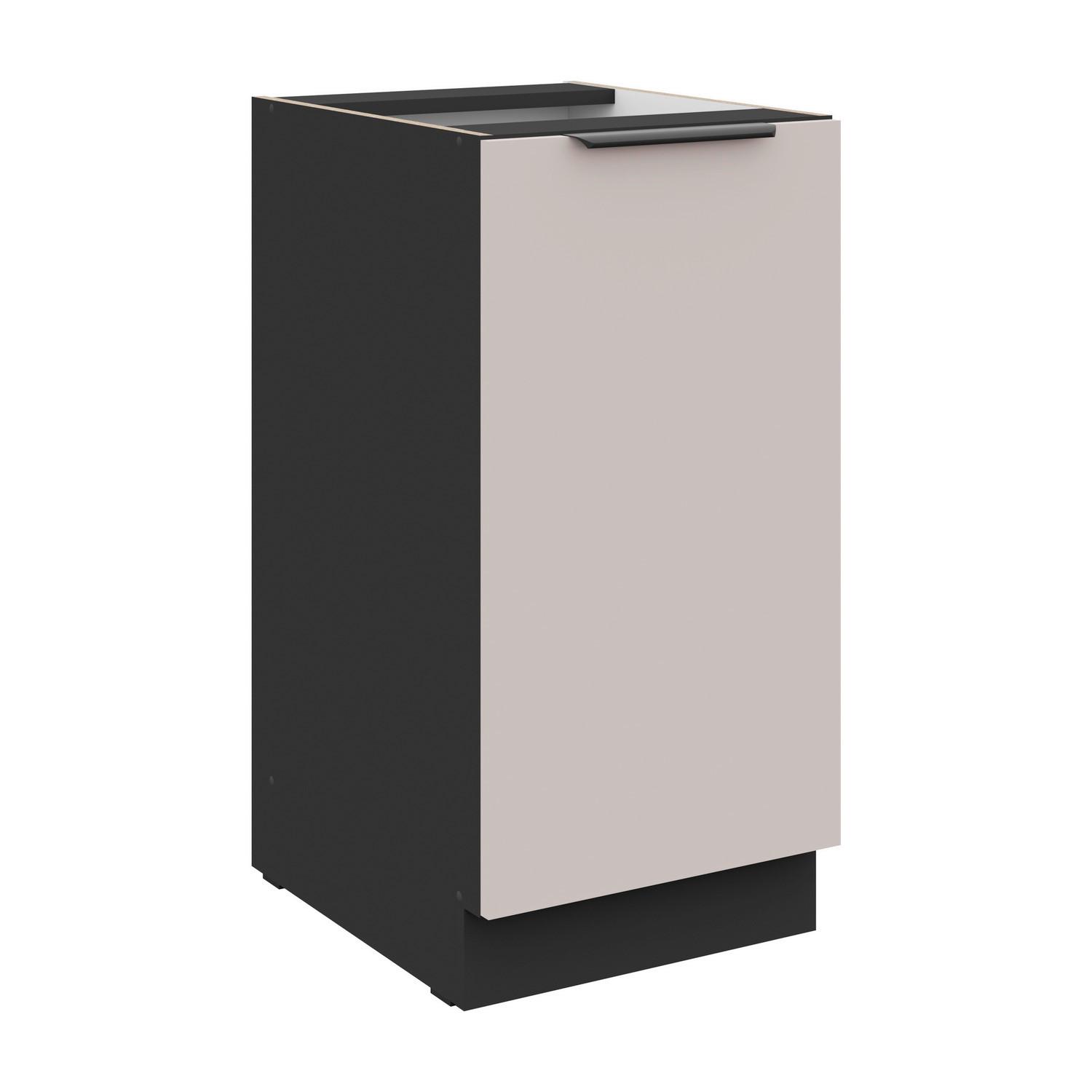 Konyhai Alsószekrény Arona 40/82cm - bézs/fekete, Modern, faalapú anyag (40/82/52cm)
