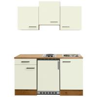 Miniküche Avila Eichefarben/magnolie B:150,5cm - Eichefarben/Magnolie, Basics, Holzwerkstoff (150,5cm) - FlexWell