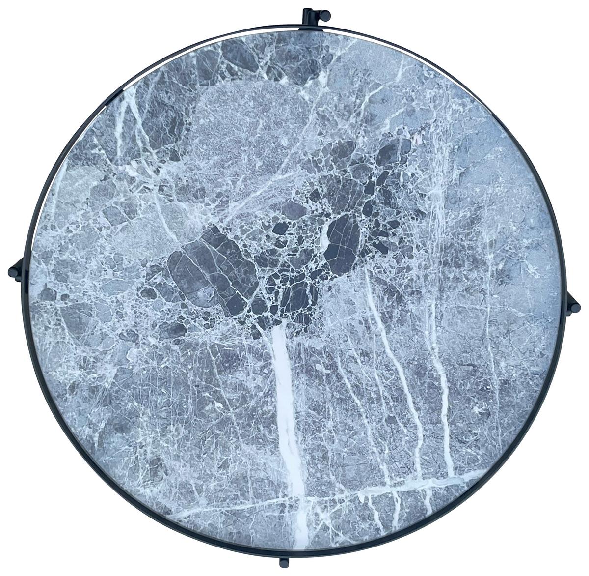 Beistelltisch Mirella 2 - Schwarz, MODERN, Glas/Metall (40/40/40cm)
