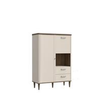 VITRÍNA LACETTI - piesková/farba duba, Modern, kompozitné drevo/sklo (100,1/142,9/41,2cm)