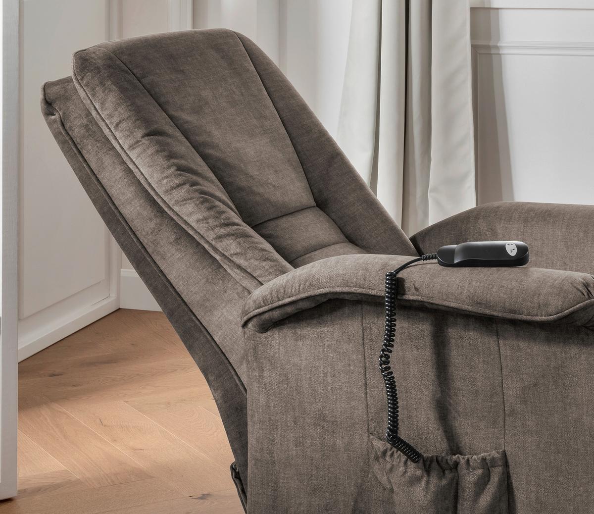 Fernsehsessel Harry Braun B: 77 Cm - Schwarz/Braun, Design, Textil (77/107/88cm) - Livetastic