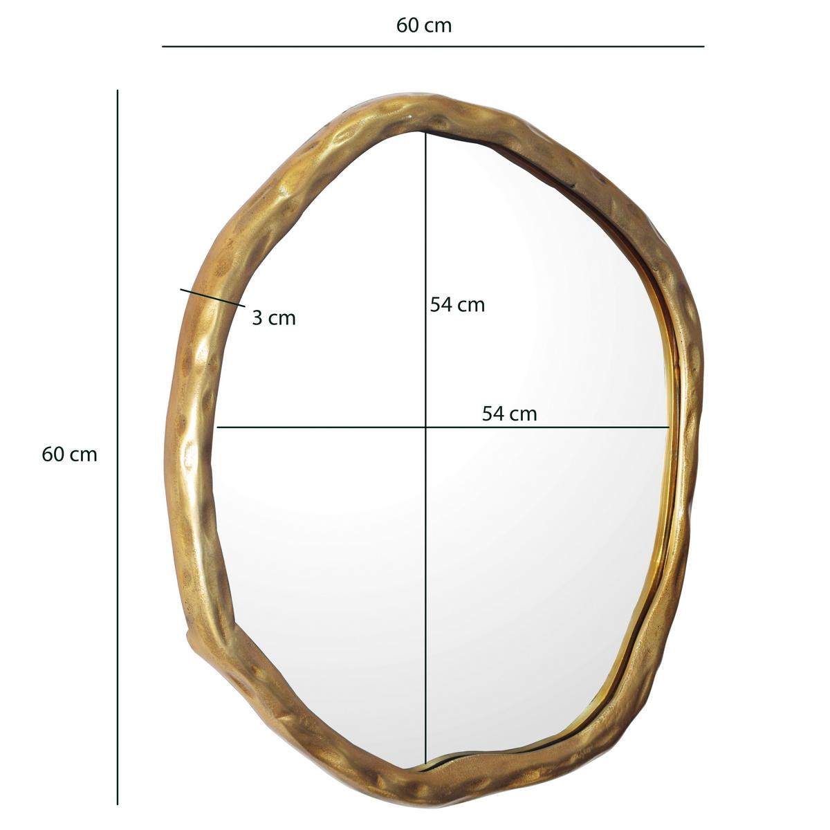 Wandspiegel Goldfarben B: 60 cm - Goldfarben, Design, Glas/Metall (60/60/3cm) - MID.YOU