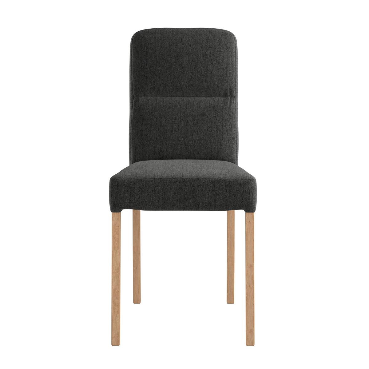 Stuhl Emma Ii - Eichefarben/Schwarz, KONVENTIONELL, Holz/Textil (43/91/58cm)