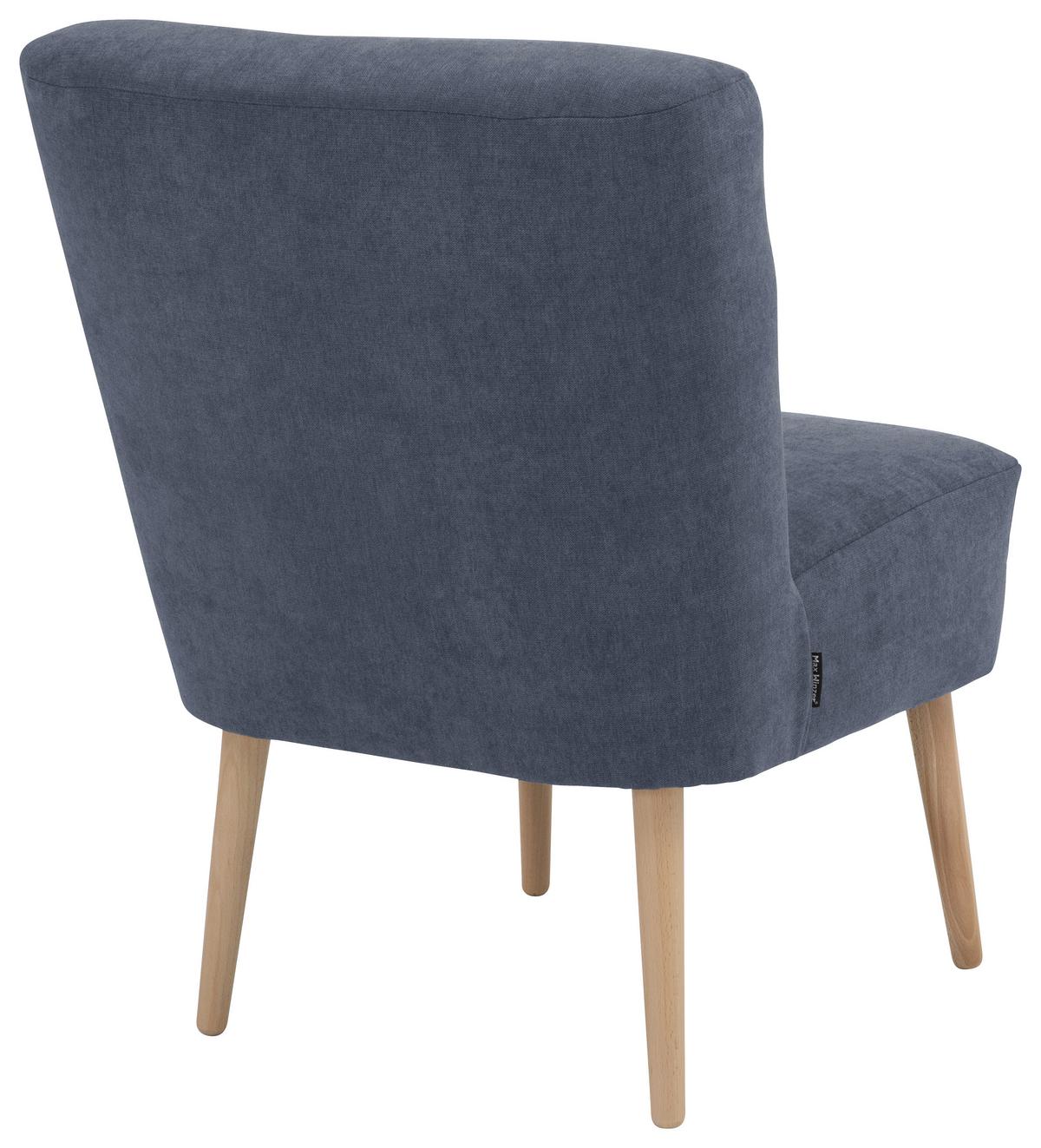 Sessel Fiona - Blau/Buchefarben, Design, Textil (58/78/68cm) - Max Winzer