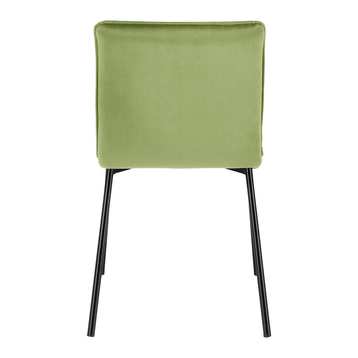 Stolička DARLA zelená - čierna/zelená, Modern, kov/drevo (49/81/55cm) - Bessagi Home