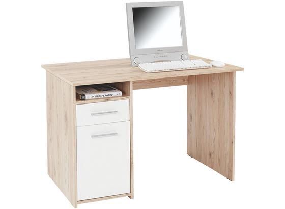 Psací Stůl Palermo - bílá/barvy dubu, Moderní, dřevěný materiál (110/74/60cm) Psací Stůl Palermo - bílá/barvy dubu, Moderní, dřevěný materiál (110/74/60cm)