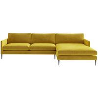 ECKSOFA JUSTIN - Goldfarben, Design, Textil (277/154/154cm) - Livetastic