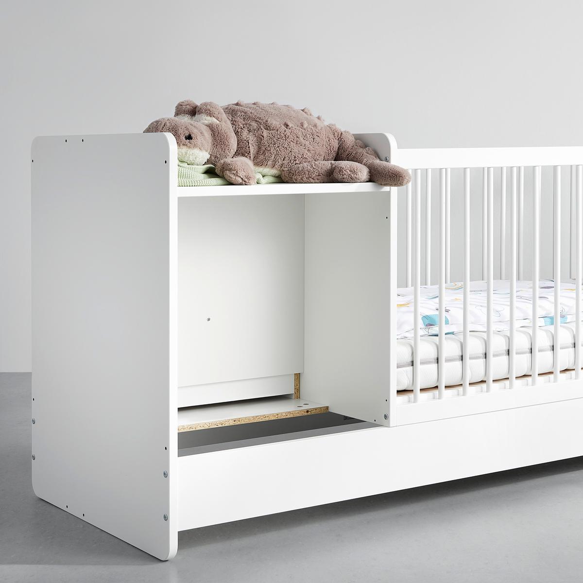 Dětská postýlka KIT NEW- M bílá, PL:cca. 70/140cm - bílá, Moderní, dřevo/kompozitní dřevo (204/75/95cm) - Mömax