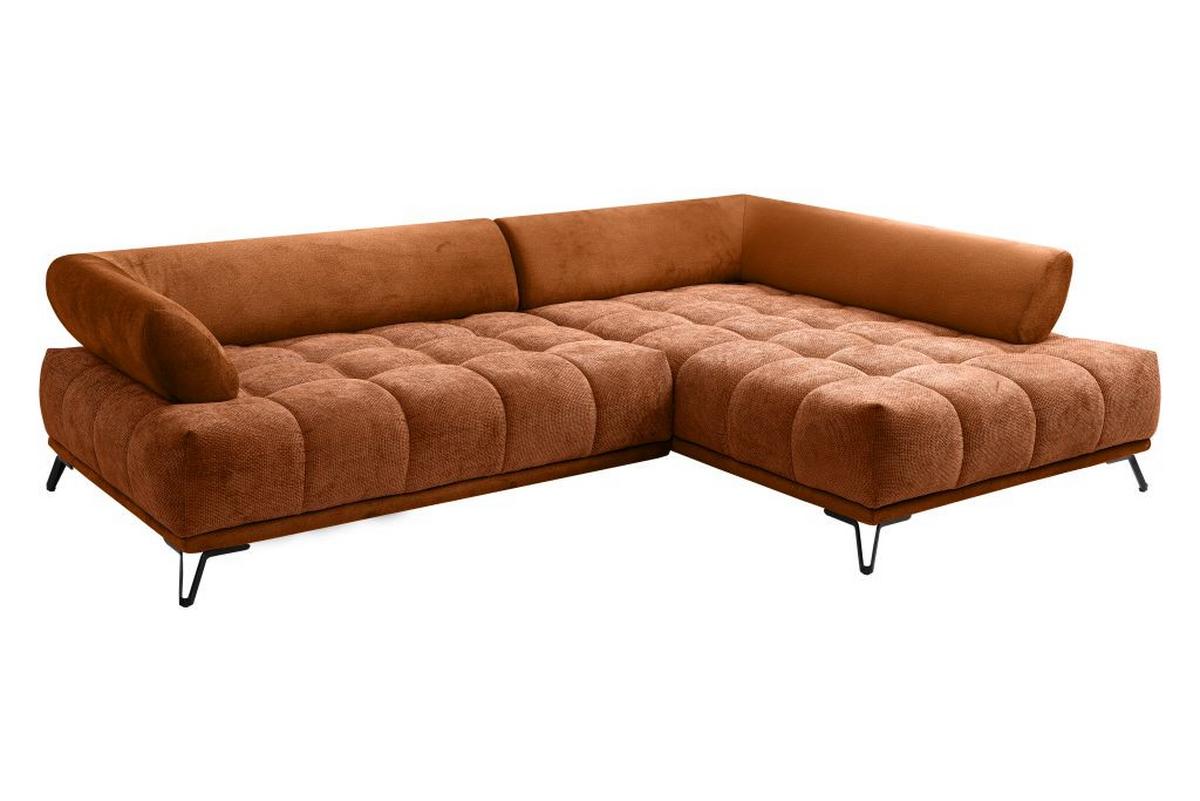 LARGO, pravá, měděná, potřeba šířky dveří 90 cm - měděné barvy/černá, Moderní, kov/textil (262/184cm)