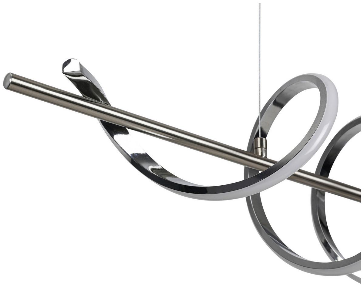 Led-hängeleuchte Josi - Chromfarben/Nickelfarben, Kunststoff/Metall (20/80/120cm) - Luca Bessoni