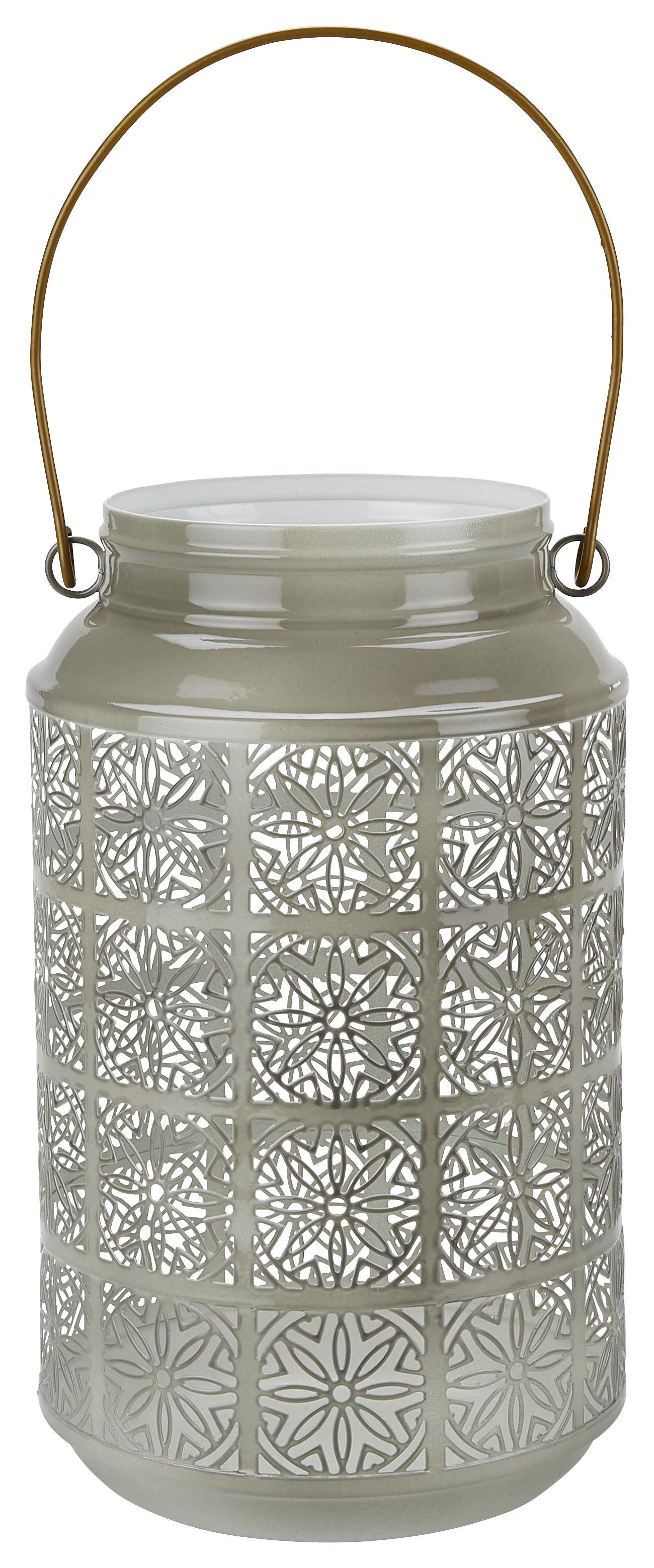 Lámpás Romantic Rose - Ezüst, Design, Fém (15/15/25cm)