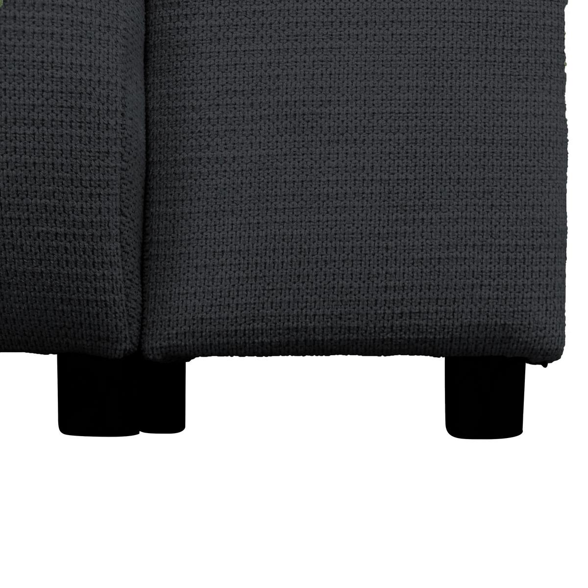 Ecksofa Velo Schwarz S: 160x250 cm - Schwarz, Design, Textil (160/250cm) - MID.YOU