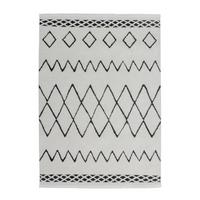 Hochflorteppich Schwarz/Weiß Agadir 80x150 cm - Schwarz/Weiß, Design, Textil (80/150cm) - Kayoom