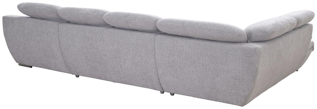 Wohnlandschaft Multi mit Schlaffunktion grau - Chromfarben/Grau, MODERN, Textil (228/345/184cm) - Luca Bessoni