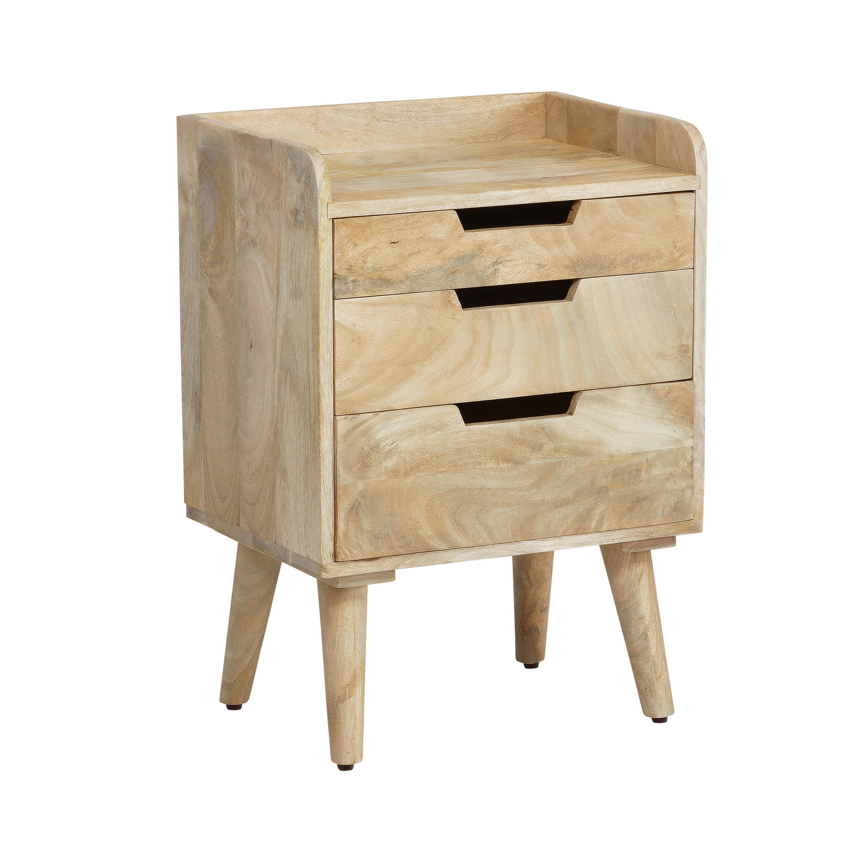Nachttisch Hellbraun B: 45 cm - Hellbraun, Design, Holz (45/63/33cm) - MID.YOU