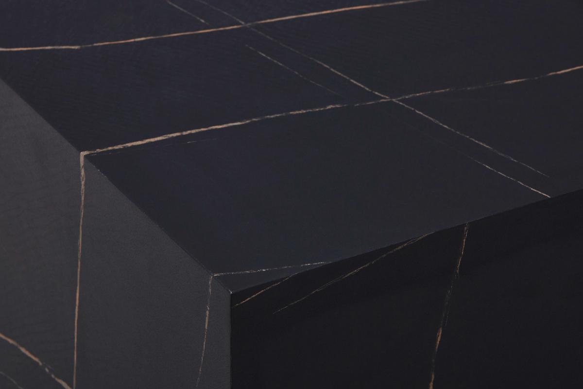 Beistelltisch Cuboid 125 Schwarz - Schwarz, Design, Holzwerkstoff (55/55/40cm) - Kayoom
