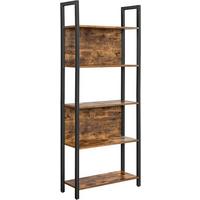 Bücherregal Rustikal B: 62 cm Braun/Schwarz - Schwarz/Braun, Basics, Holzwerkstoff/Metall (62/165/24cm) - Boxxx