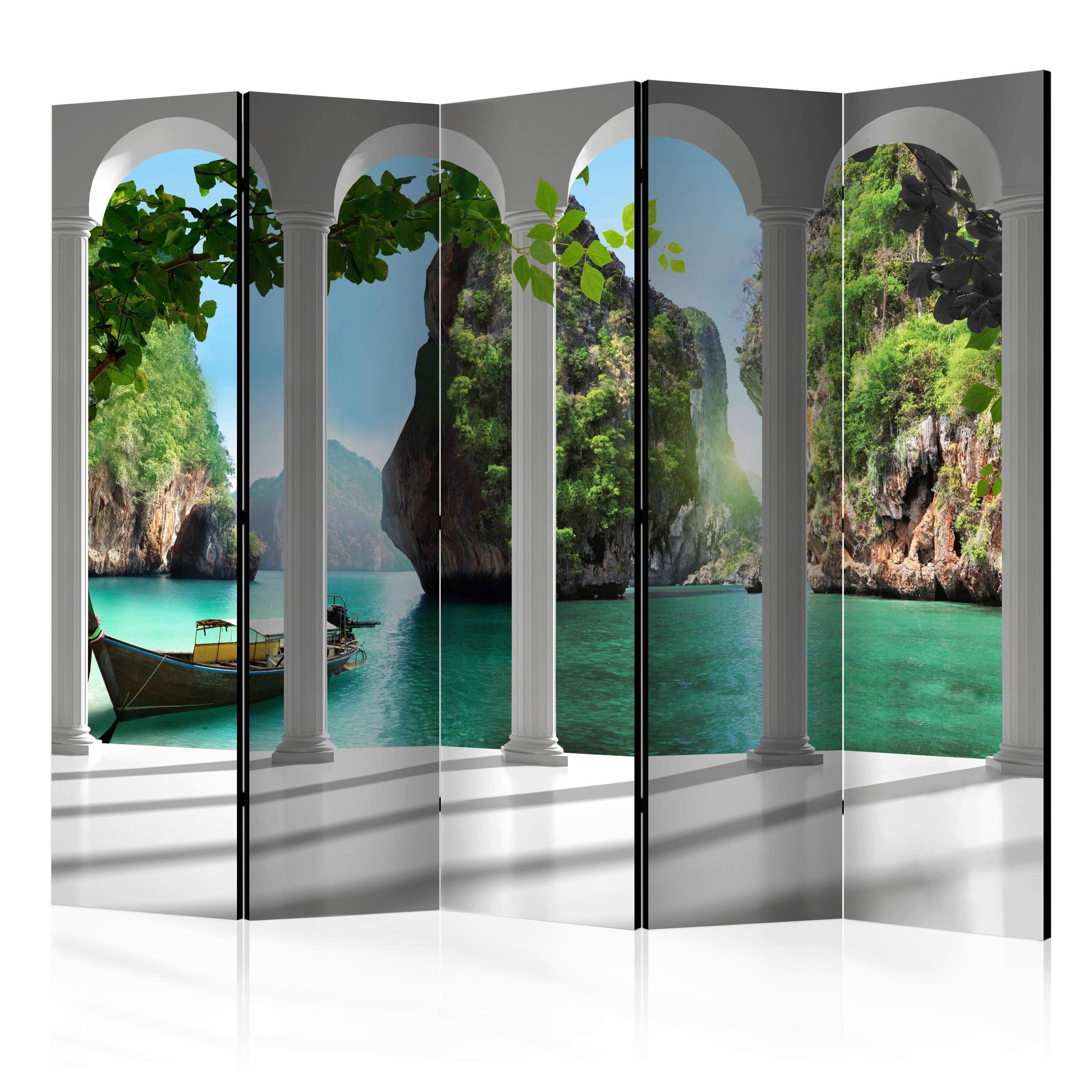 Paravent Multicolor B: 225 cm - Multicolor, Basics, Holz/Kunststoff (225/172/3cm) - artgeist