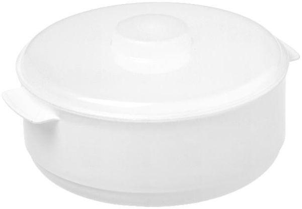 Mikrowellenschüssel mit Deckel Ricco D/H: 20/10,4 cm - Rot/Weiß, KONVENTIONELL, Kunststoff (20/10,4cm)