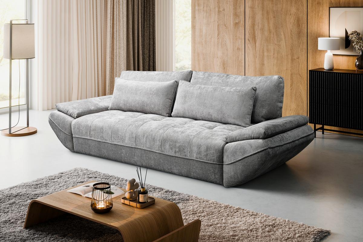 Schlafsofa Elma Sandfarben B: 280cm - Sandfarben/Schwarz, KONVENTIONELL, Holz/Holzwerkstoff (280/73-93/107cm) - MID.YOU