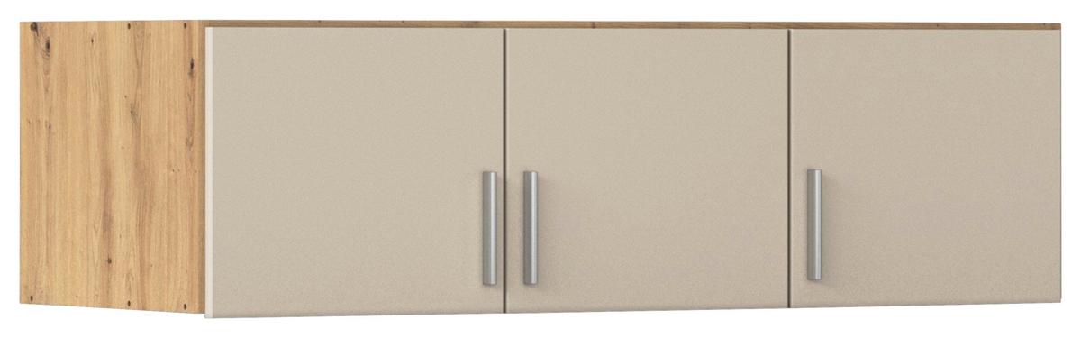 Aufsatzschrank Celle Matt Champagne B: 136 Cm - Champagner/Eiche Artisan, Trend, Holzwerkstoff (136/39/54cm)