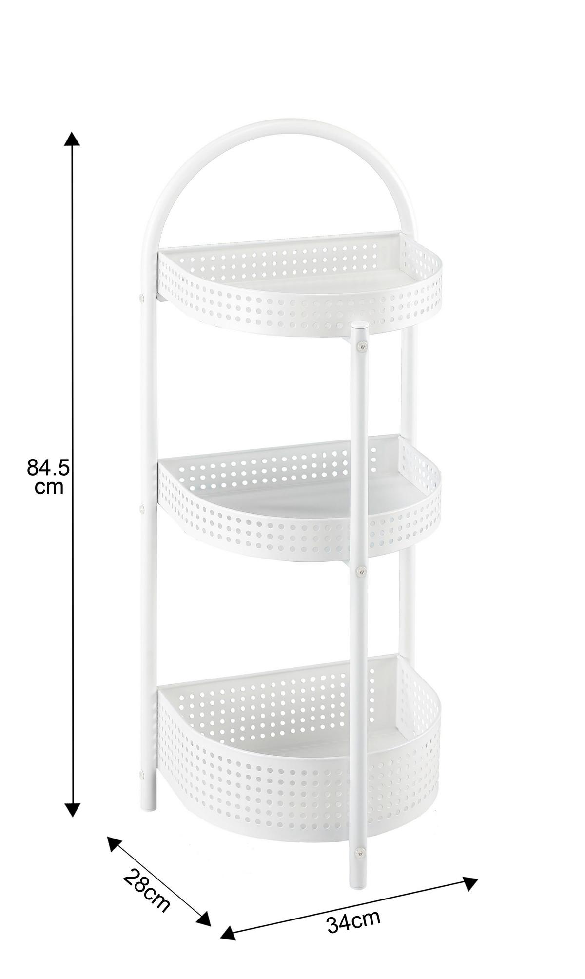 REGÁL ANCONA -EXKLUSIV/SB- - bílá, Moderní, kov (34/84.5/28cm) - Mömax