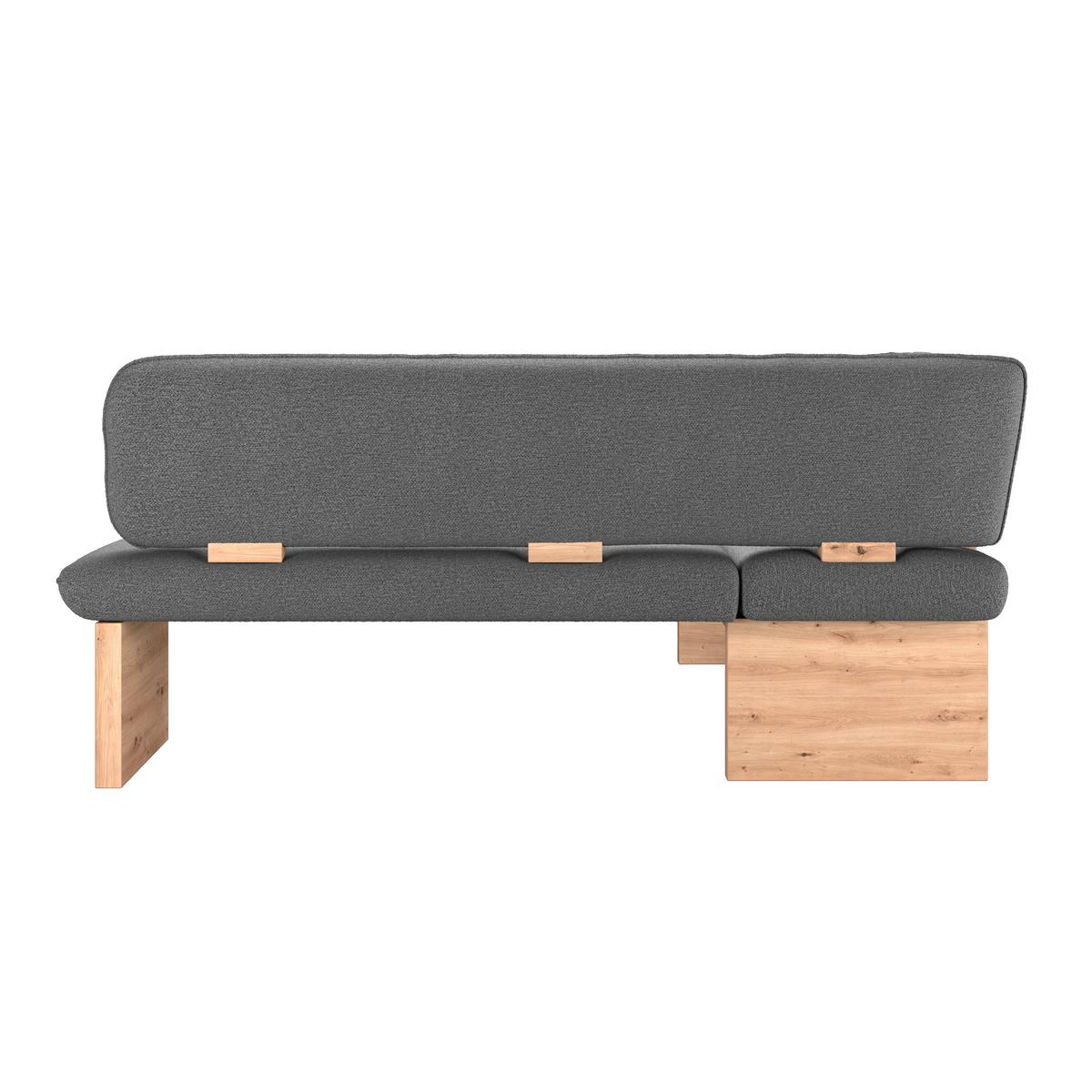 Eckbank Beluna Ii Webstoff Anthrazit, B: 170cm - Eichefarben/Anthrazit, KONVENTIONELL, Holz/Textil (170/232cm) - James Wood