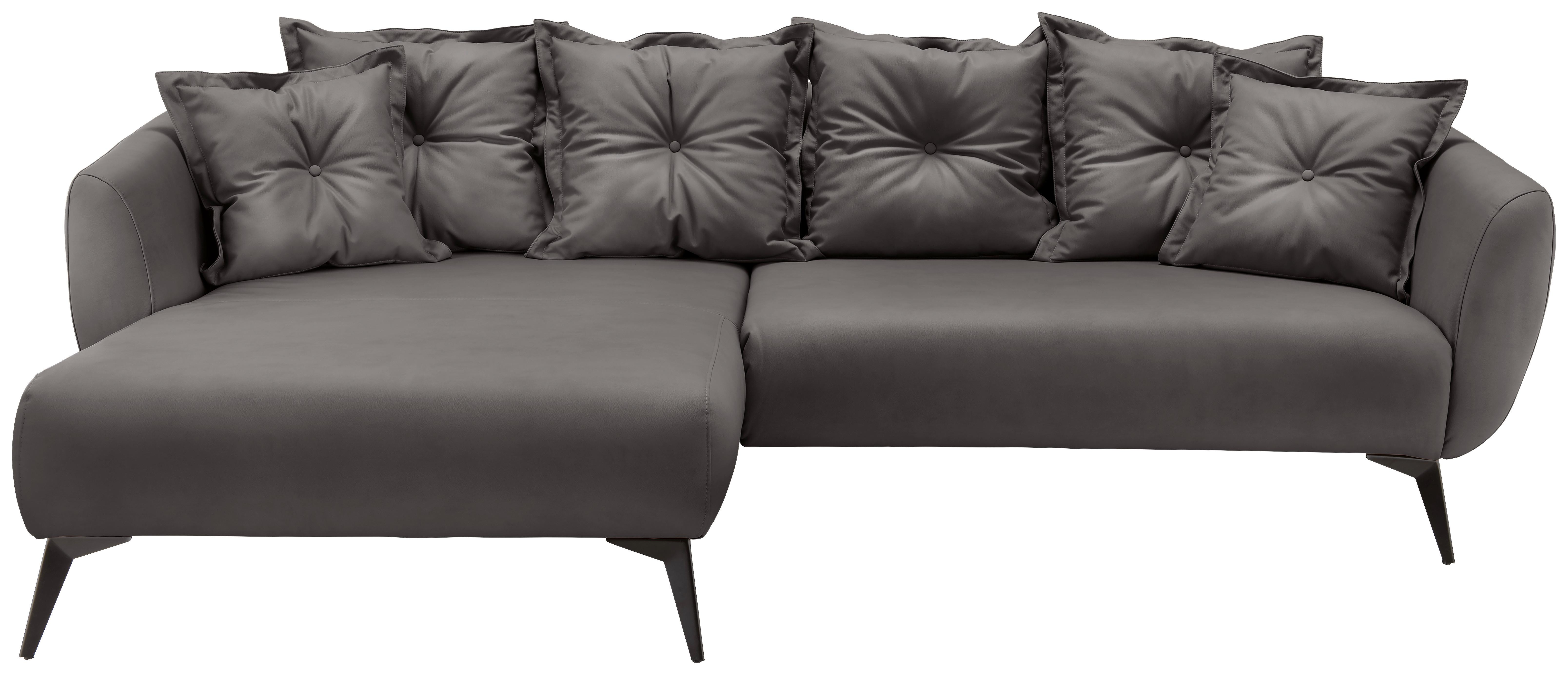 Ecksofa Baggio Anthrazit S: 162x277 Cm - Anthrazit/Schwarz, MODERN, Textil (162/277cm) - Livetastic