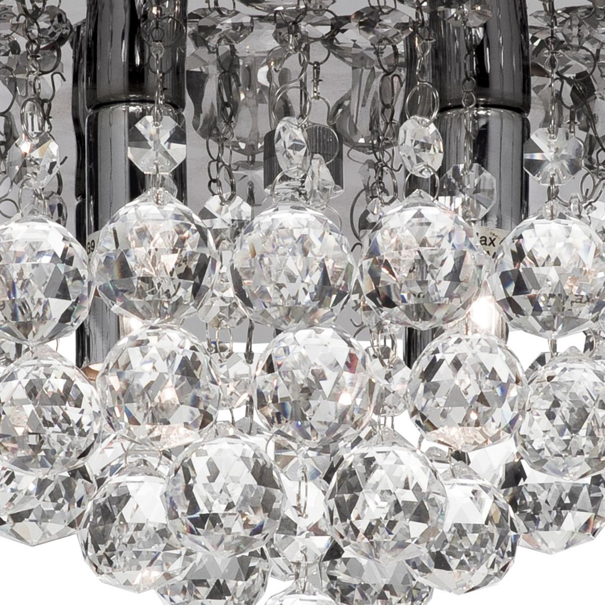 Deckenleuchte 3404-4cc Hanna - Chromfarben, KONVENTIONELL, Glas/Metall (35/18cm)