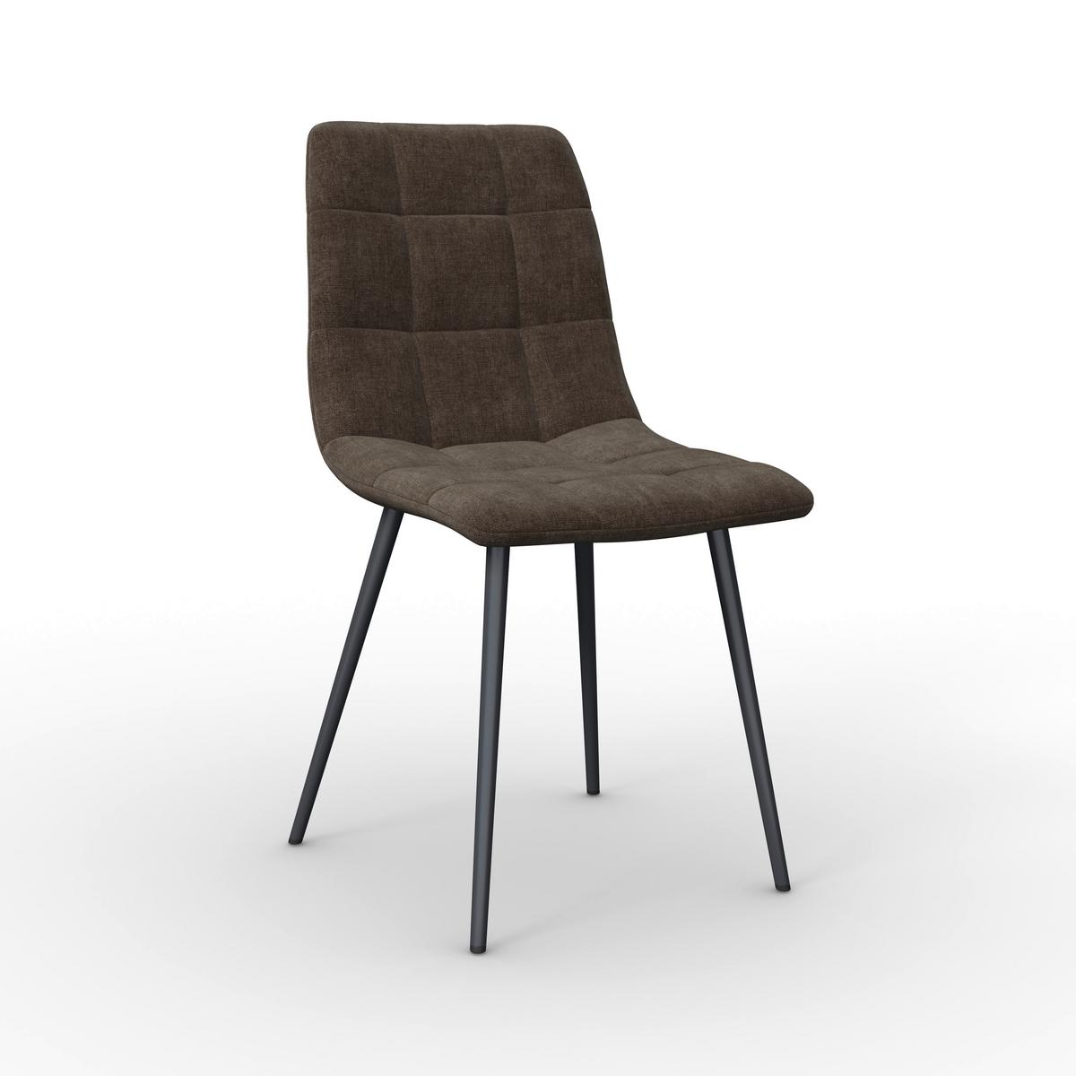 ŽIDLE RIA - černá/hnědá, Moderní, kov/textil (44cm) - Bessagi Home