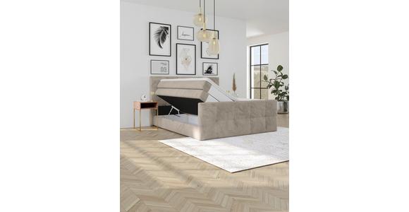 Boxspringbett mit Topper und Bettkasten 180x200 cm Medino - Taupe, KONVENTIONELL, Holz/Holzwerkstoff (180/200cm) - Luca Bessoni