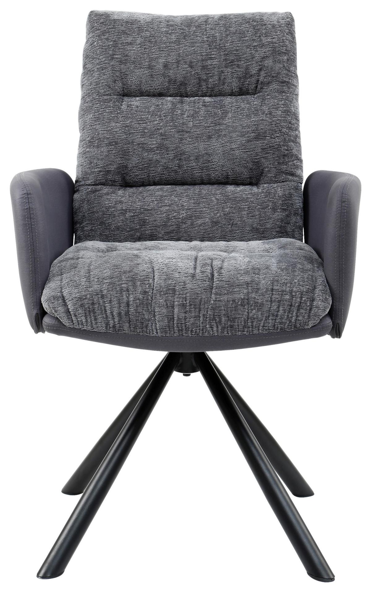 Karosszék Andreas Giga-S - fekete/szürke, Konventionell, textil/fa (60/93/65cm)