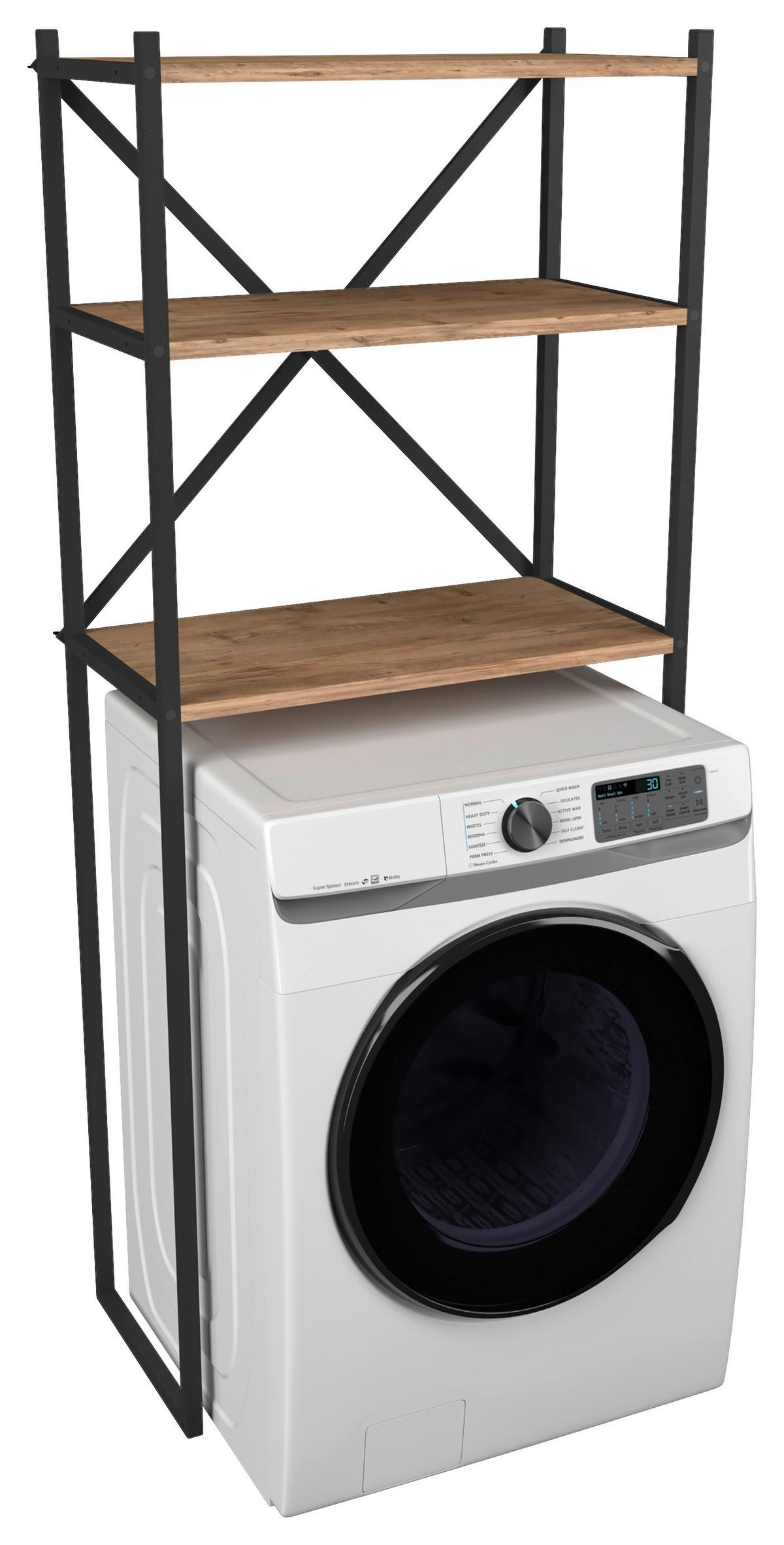 Waschmaschinenverbau Insasi Honig-Eiche H: 160 Cm - Honigeiche, MODERN, Holzwerkstoff/Metall (66/160/34cm) - MID.YOU