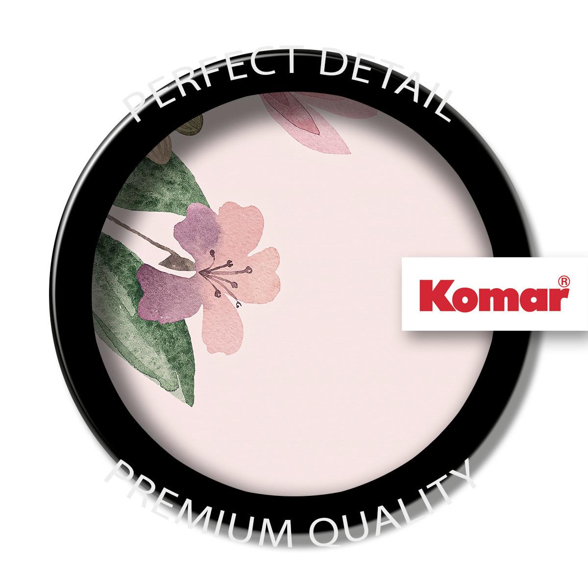 Vliestapete Fleur Bisou - Rosa/Weiß, Basics (200/250cm) - Komar