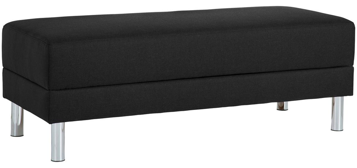 Ecksofa mit Schlaffunktion Just Fashion Schwarz - Chromfarben/Schwarz, KONVENTIONELL, Textil (152/230cm) - Max Winzer