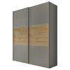 Schwebetürenschrank 167cm Includo Grau/artisan Eiche - Eiche Artisan/Grau, Design (167/222/68cm) - MID.YOU