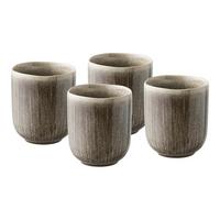 Becherset Viola Mug Steingut Grau 4 -Teilig. - Grau, Basics, Keramik