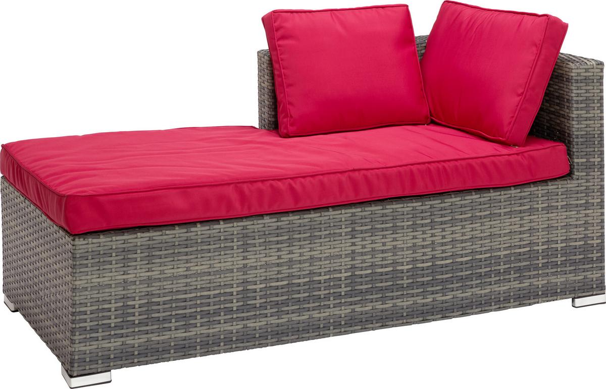Lounge Garnitúra Leona - barna/piros, Modern, műanyag/Üveg (146/199cm) - Luca Bessoni