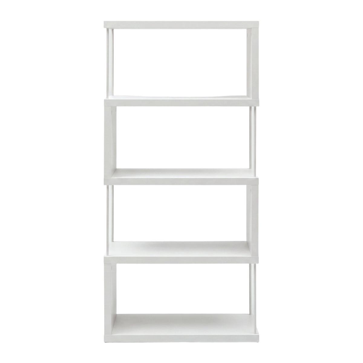 REGÁL PINNAR - biela, Modern, kov/kompozitné drevo (66/136,5/33cm) - Mömax