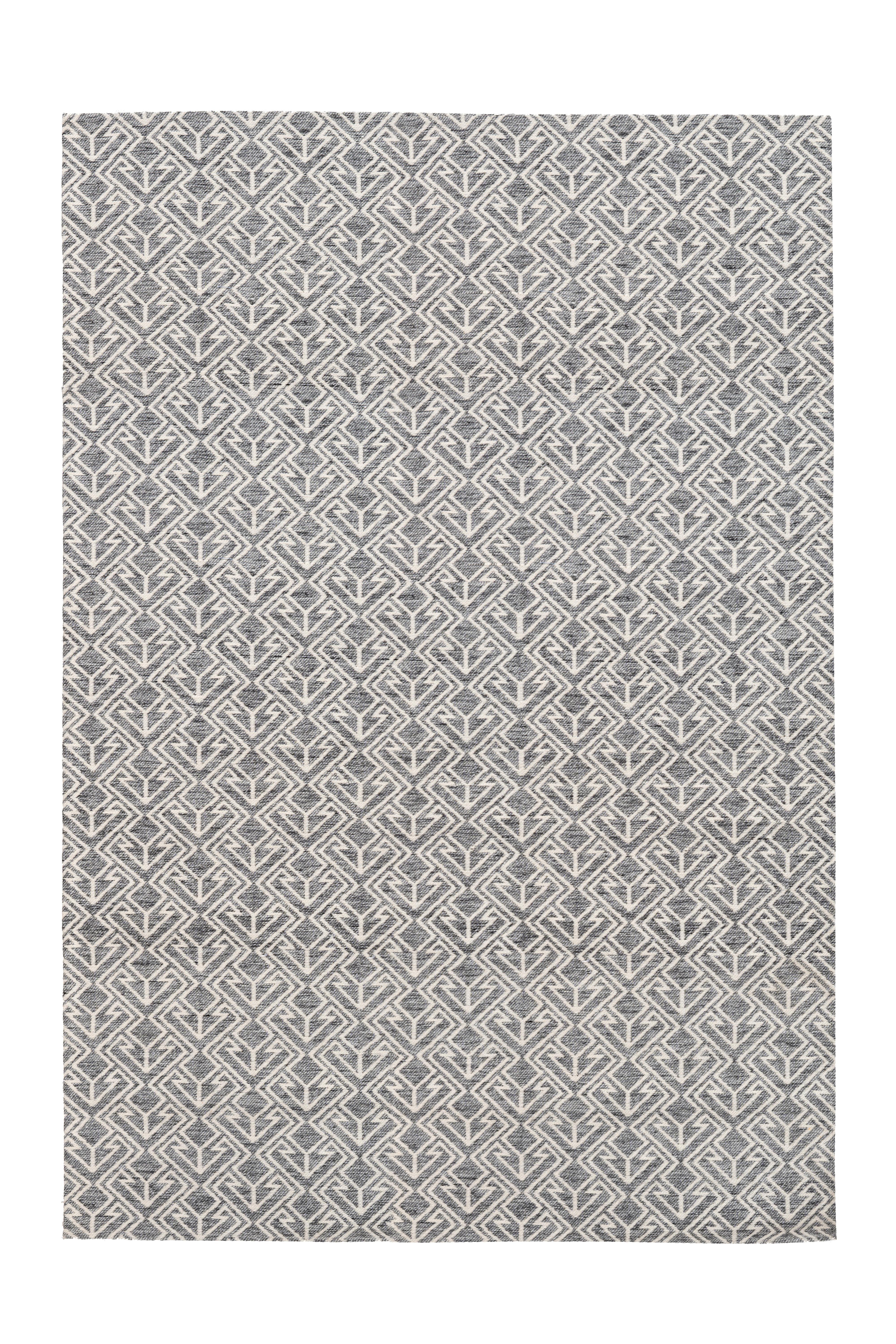 Webteppich Creme/Grau Yoga 200x290 cm - Creme/Grau, Trend, Textil (200/290cm) - Kayoom