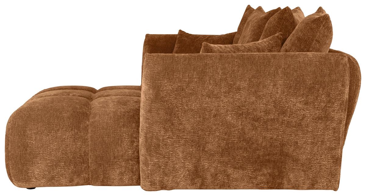 Univerzálna sedačka CAMMELLIO, oranžová ženilka, 7 vankúšov - oranžová/čierna, Modern, textil (296/189cm) - Mömax