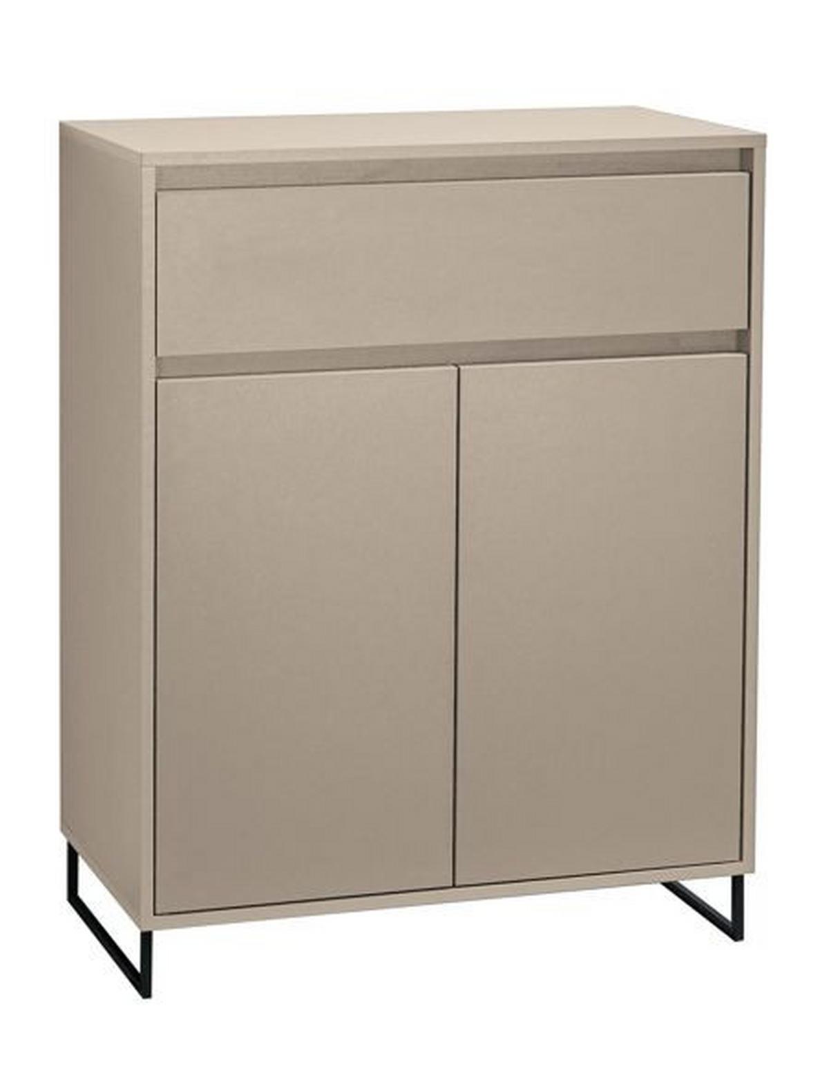 Komoda Cologne, barva kašmírová, š: 80 cm - černá/kašmírová, Design, kov/kompozitní dřevo (80/103/38cm)